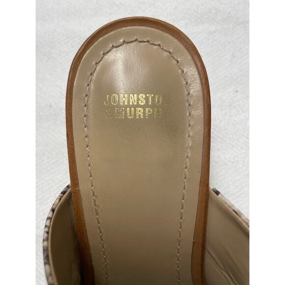 Johnston & Murphy Kelsey Snake Print Leather Slide on Sandals, Ladies size 9 - Picture 3 of 7